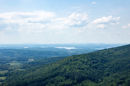 Hillside view with Douglas Lake at 4 States View, a 2 bedroom cabin rental located in Pigeon Forge