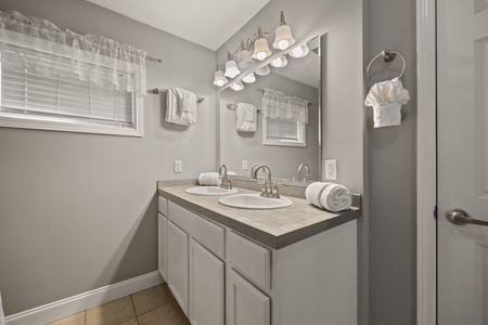 Bathroom with double sinks at Buckhorn Springs