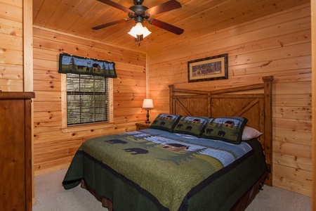 Forth bedroom at Family Ties Lodge, a 4 bedroom cabin rental located in pigeon forge