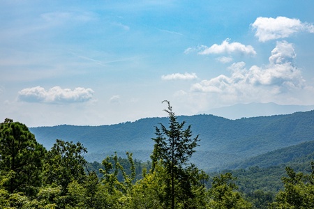 Mountain view at J's Hideaway, a 4 bedroom cabin rental located in Pigeon Forge