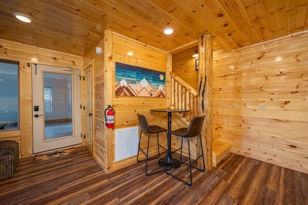 Pub table for 2 at Make A Splash, a 2 bedroom cabin rental located in gatlinburg