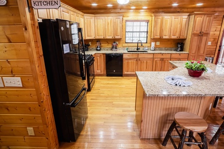 Kitchen at 3 Crazy Cubs, a 5 bedroom cabin rental located in pigeon forge