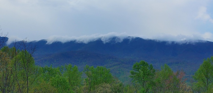View of the Smoky Mountains at Twin Peaks, a 5 bedroom cabin rental located in Gatlinburg
