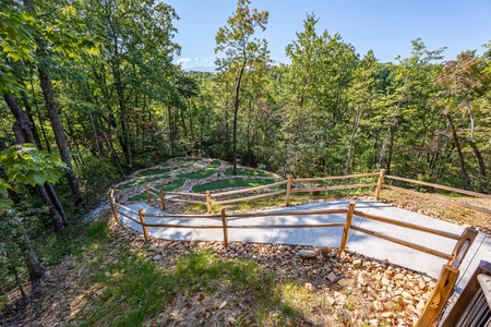 Walkway To Putt Putt Golf at Make A Splash, a 2 bedroom cabin rental located in gatlinburg