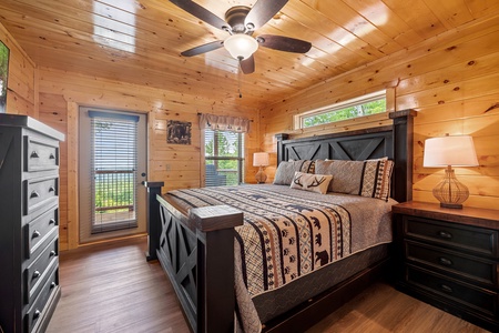 Bedroom With Deck Entry at Mountain Top Views