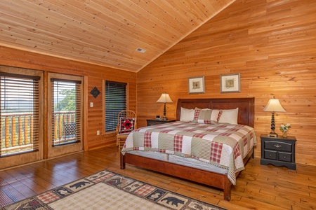 Upstairs bedroom at Sky View, A 4 bedroom cabin rental in Pigeon Forge