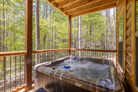 Hot Tub at Poolin Around, a 2 bedroom cabin rental located in gatlinburg