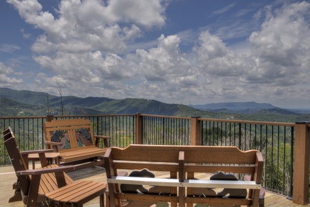 View from the deck at The Best View Lodge, a 5 bedroom cabin rental located in gatlinburg