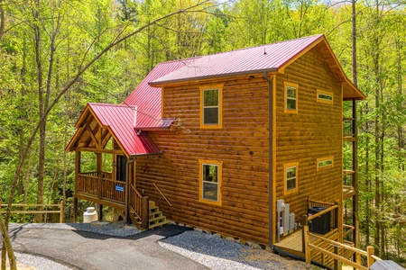 Front Exterior at Poolin Around, a 2 bedroom cabin rental located in gatlinburg