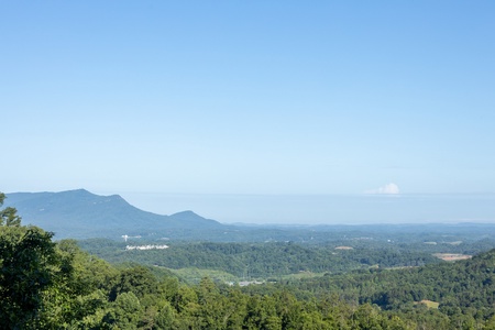 Window view at Cozy Mountain View, a 1 bedroom cabin rental located in Pigeon Forge