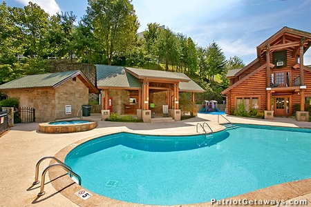 Clubhouse and pool access at Starry Starry Night #725, a 2 bedroom cabin rental located in Pigeon Forge