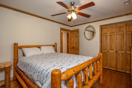 Log Bed at Tammy's Place At Baskins Creek