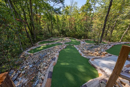 Putt Putt Golf Close up at Make A Splash, a 2 bedroom cabin rental located in gatlinburg