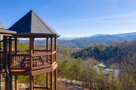 Mountain view from Mountain Mama, a 3 bedroom cabin rental located in pigeon forge