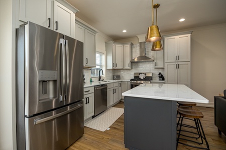 Kitchen with Stainless Steel Appliances at Hickory Haven