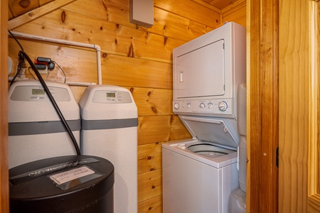 Washer and dryer at Mountain Laurel Lodge, a 4 bedroom cabin rental located in Pigeon Forge