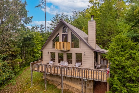 Side exterior view at Cabin On The Hill, a 1 bedroom cabin rental located in Pigeon Forge