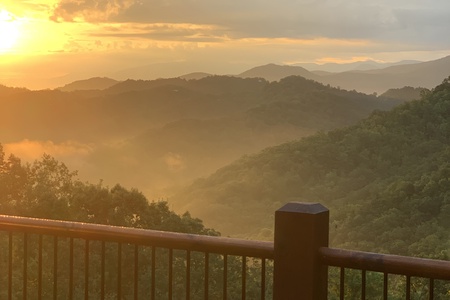 Sunset at Black Bears & Biscuits Lodge, a 6 bedroom cabin rental located in Pigeon Forge