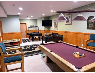 Game room at Lazy Bear Retreat, a 4 bedroom cabin rental located in Pigeon Forge