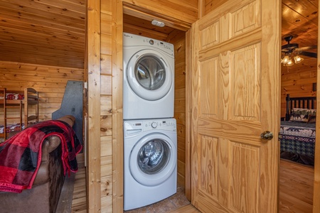 Laundry at Bears Don't Bluff, a 3 bedroom cabin rental located in Pigeon Forge