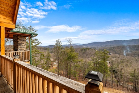 View off of deck at Four Seasons Grand, a 5 bedroom cabin rental located in Pigeon Forge
