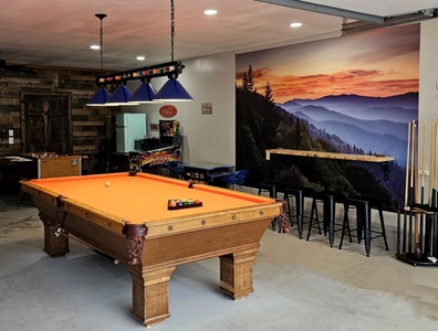 Game room at Moonlit Mountain Lodge