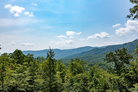 Mountain view at J's Hideaway, a 4 bedroom cabin rental located in Pigeon Forge