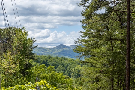 Mountain view at Moonlit Pines, a 2 bedroom cabin rental located in Pigeon Forge