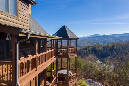 Side and mountain view at Mountain Mama, a 3 bedroom cabin rental located in pigeon forge