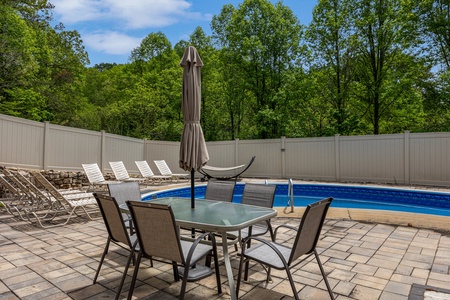 Seating by the pool at Buckhorn Springs