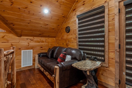 Loft seating at Four Seasons Grand, a 5 bedroom cabin rental located in Pigeon Forge