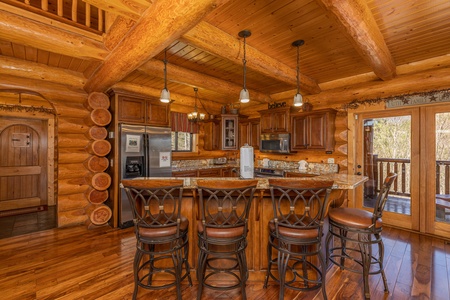 Breakfast bar for 4 at God's Country, a 4 bedroom cabin rental located in Pigeon Forge