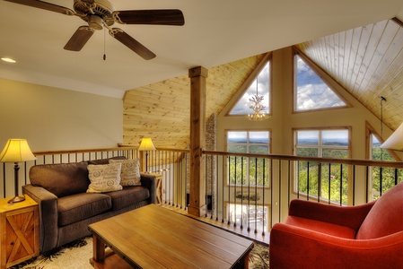 Loft View at The Best View Lodge, a 5 bedroom cabin rental located in gatlinburg