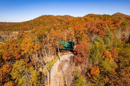 Aerial View Of Cabin at Angler's Ridge