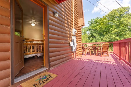Patio table for 4 at 1 Crazy Cub, a 4 bedroom cabin rental located in Pigeon Forge