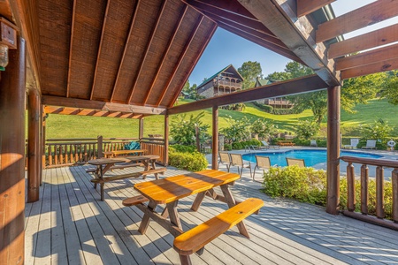Pavilion for guests at Family Getaway, a 4 bedroom cabin rental located in Pigeon Forge