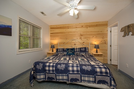 Bedroom with Nightstands and Lamps at Big Bear Ski Haus