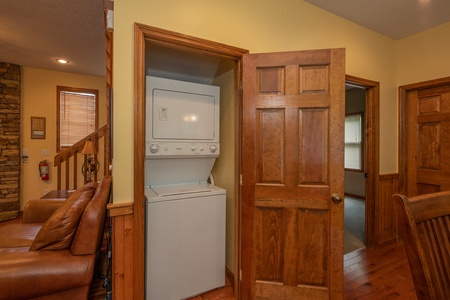 Laundry closet at Amazing Memories, a 3 bedroom cabin rental located in Pigeon Forge