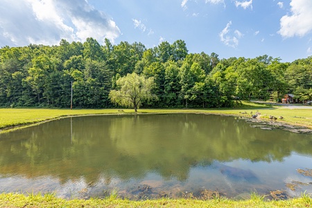 Sky Harbor Pond at A Bear on the Ridge, a 2 bedroom cabin rental located in Pigeon Forge