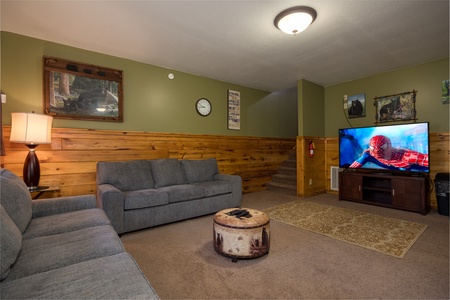 Large Flat Screen with seating at Enchanted Forest