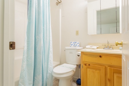 Upstairs bathroom at 1 Crazy Cub, a 4 bedroom cabin rental located in Pigeon Forge