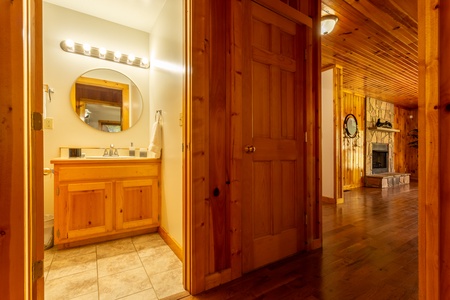 Main floor bathroom at 1 Crazy Cub, a 4 bedroom cabin rental located in Pigeon Forge