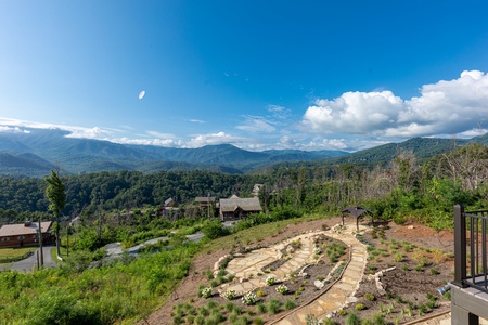 Zen garden at Mountain Celebration, a 4 bedroom cabin rental located in Gatlinburg