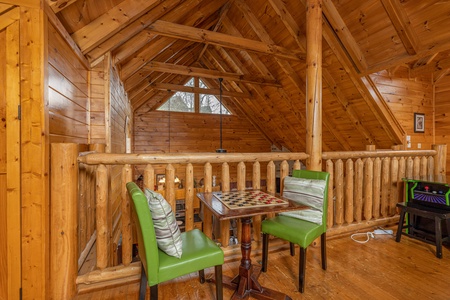 Checkers table at Absolutely Wonderful, a 2 bedroom cabin rental located in Pigeon Forge