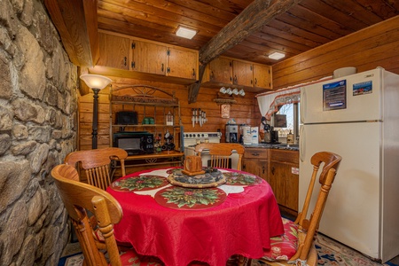 Table and chairs for 4 at Ever After, a 1 bedroom cabin rental located in Gatlinburg