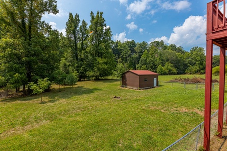 Flat yard at 1 Crazy Cub, a 4 bedroom cabin rental located in Pigeon Forge