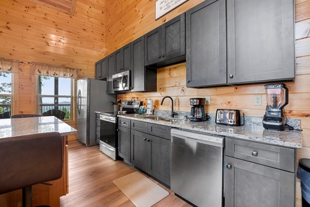 Kitchen With Stainless Appliances at Mountain Top Views