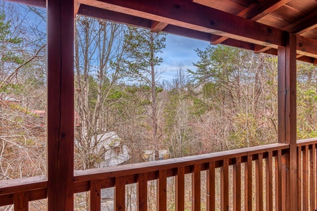 View from Deck at Livin' Simple, a 2 bedroom cabin rental located in Pigeon Forge