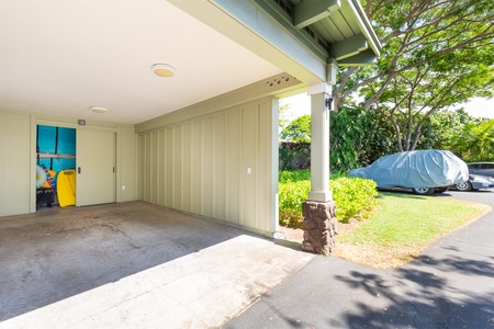 Carport-reserved parking space for unit 14A