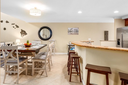 Granite breakfast bar